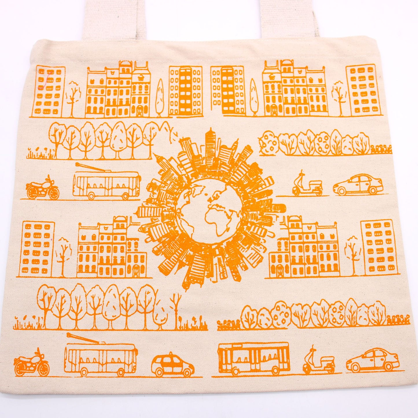 Polished Big Cotton Shopping Bag 38X42Cm City Life 10Oz 1 featuring natural patterning and unique variations - Positive Faith Hope Love