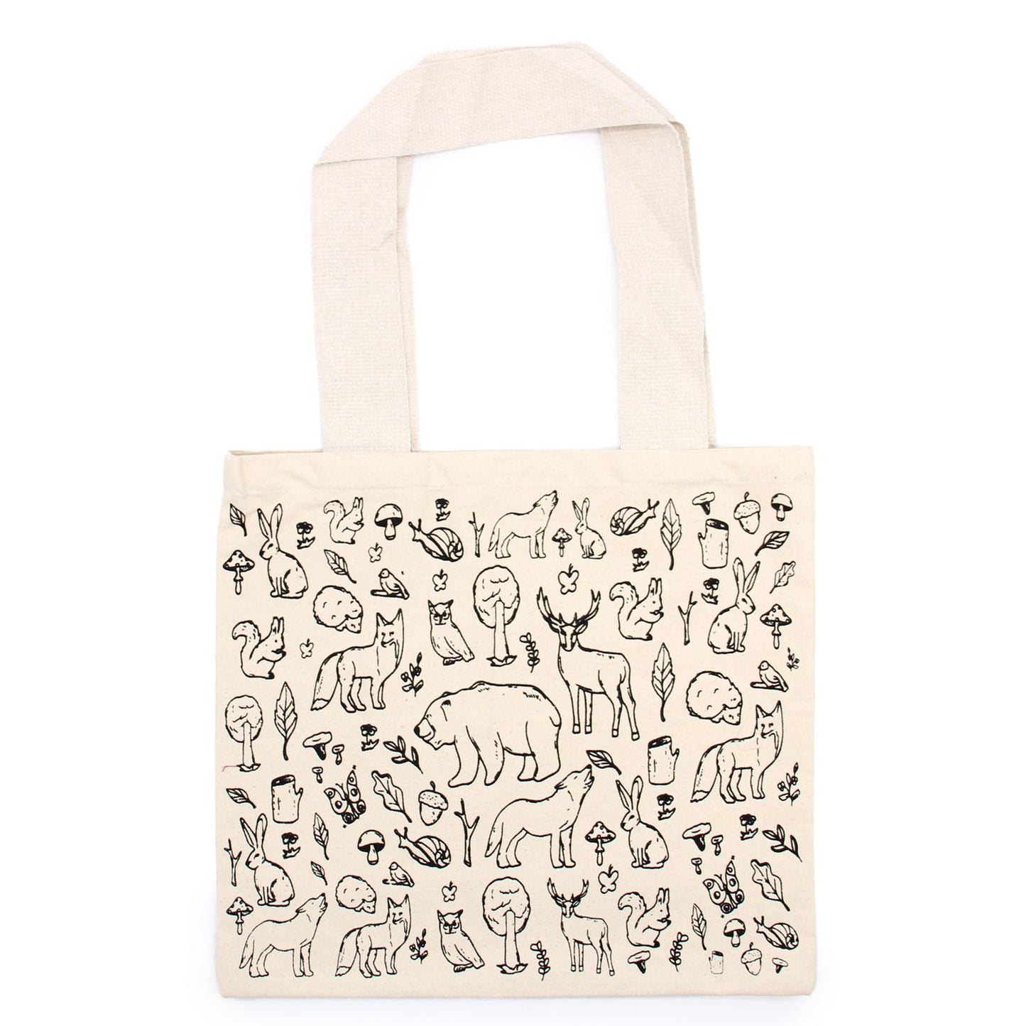Polished Big Cotton Shopping Bag - 38x42cm - Forest Life - 10oz featuring natural patterning and unique variations - Positive Faith Hope Love