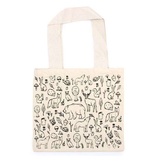 Polished Big Cotton Shopping Bag - 38x42cm - Forest Life - 10oz featuring natural patterning and unique variations - Positive Faith Hope Love