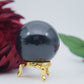 Polished Black Obsidian Sphere 55Mm 230G featuring deep jet-black tone and glassy finish - Positive Faith Hope Love