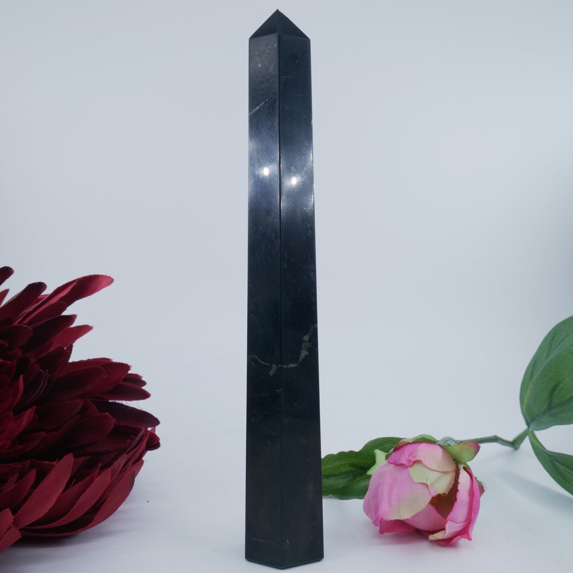 Black Obsidian Tower — 200 g (180 mm) - Positive Faith Hope Love