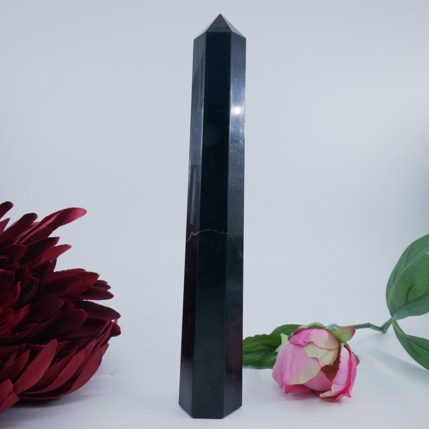 Black Obsidian Tower — 200 g (180 mm) - Positive Faith Hope Love