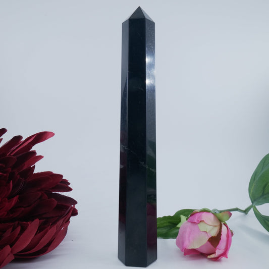 Black Obsidian Tower — 200 g (180 mm) - Positive Faith Hope Love