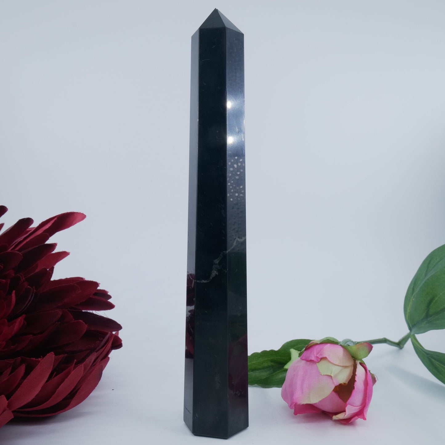 Black Obsidian Tower — 200 g (180 mm) - Positive Faith Hope Love