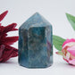 Blue Apatite polished Tower 320grams - Positive Faith Hope Love