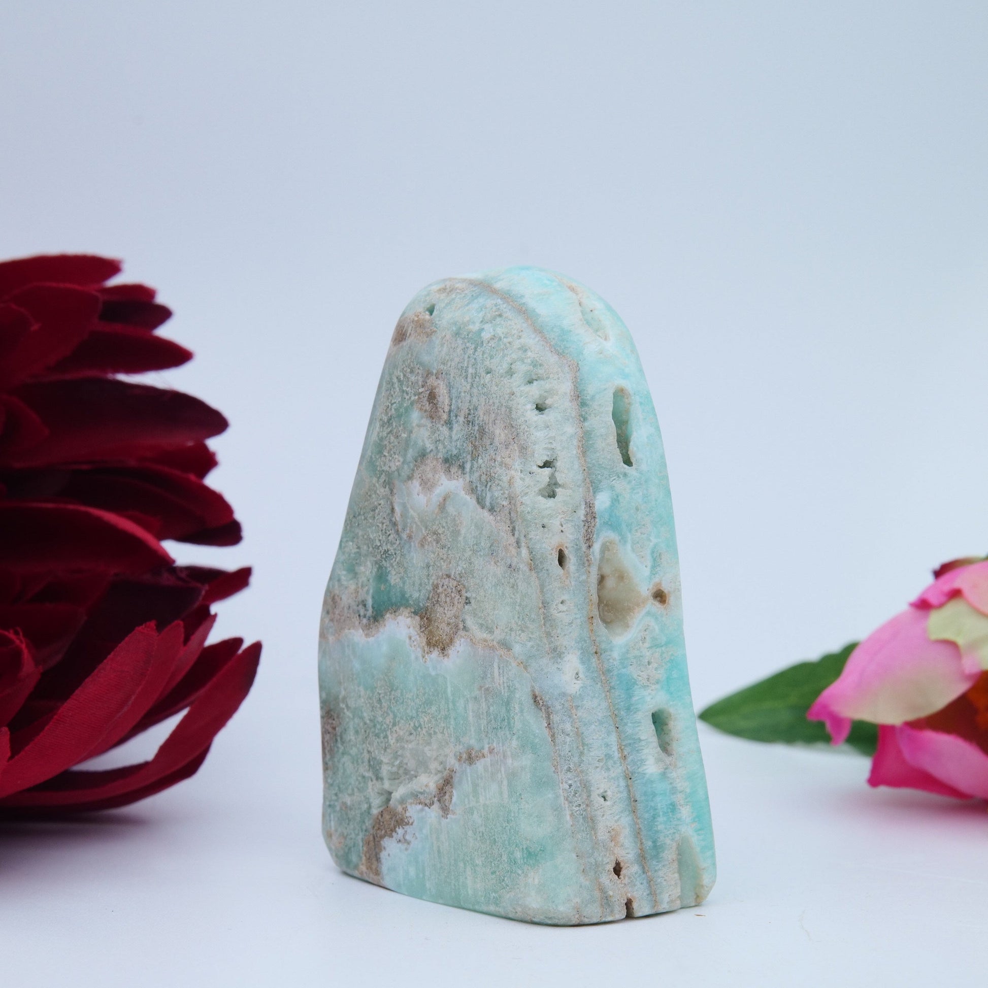 Blue Aragonite Freeform — 155 g - Positive Faith Hope Love