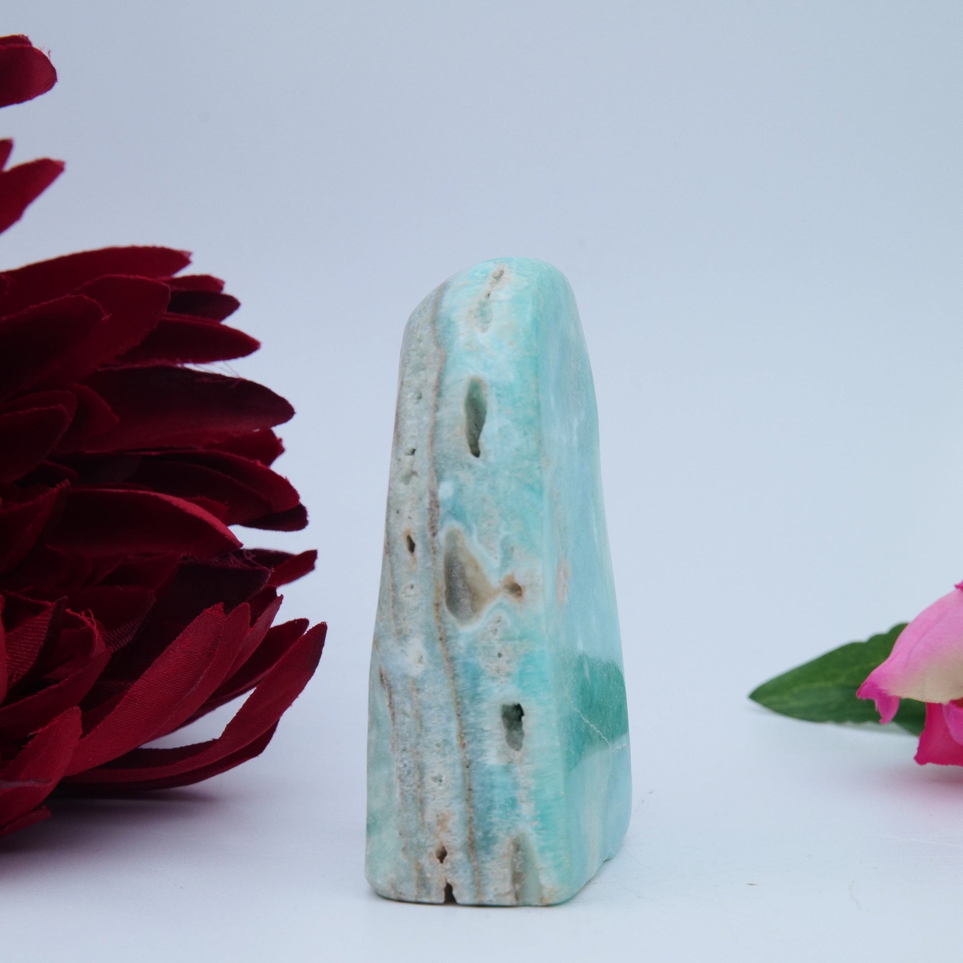 Blue Aragonite Freeform — 155 g - Positive Faith Hope Love