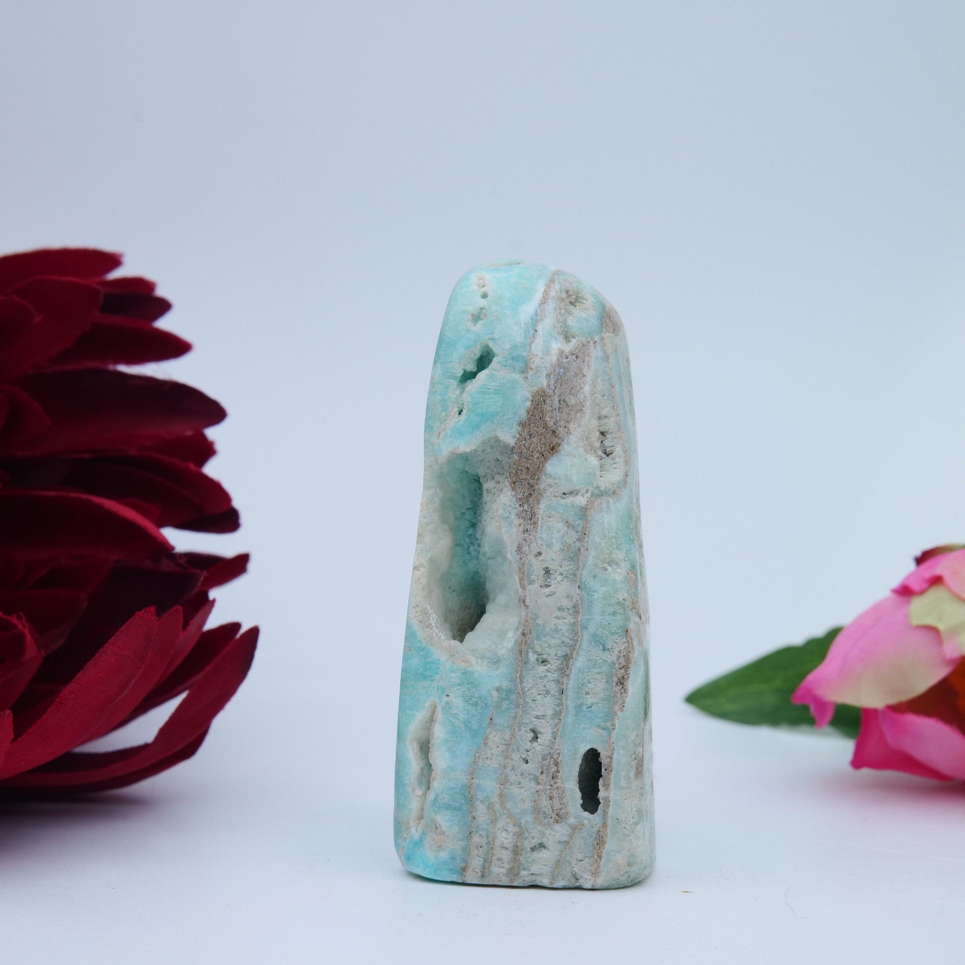 Blue Aragonite Freeform — 155 g - Positive Faith Hope Love