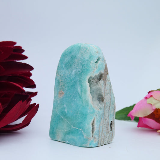 Blue Aragonite Freeform — 155 g - Positive Faith Hope Love