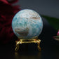 Blue Aragonite Sphere — 149 g (47 mm) - Positive Faith Hope Love
