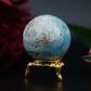Blue Aragonite Sphere — 149 g (47 mm) - Positive Faith Hope Love