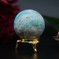 Blue Aragonite Sphere — 149 g (47 mm) - Positive Faith Hope Love