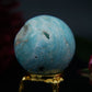 Blue Aragonite Sphere — 179 g (50 mm) - Positive Faith Hope Love