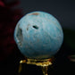 Blue Aragonite Sphere — 179 g (50 mm) - Positive Faith Hope Love