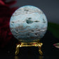 Blue Aragonite Sphere — 212 g (54 mm) - Positive Faith Hope Love