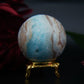 Blue Aragonite Sphere — 257 g - Positive Faith Hope Love