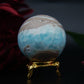 Blue Aragonite Sphere — 257 g - Positive Faith Hope Love