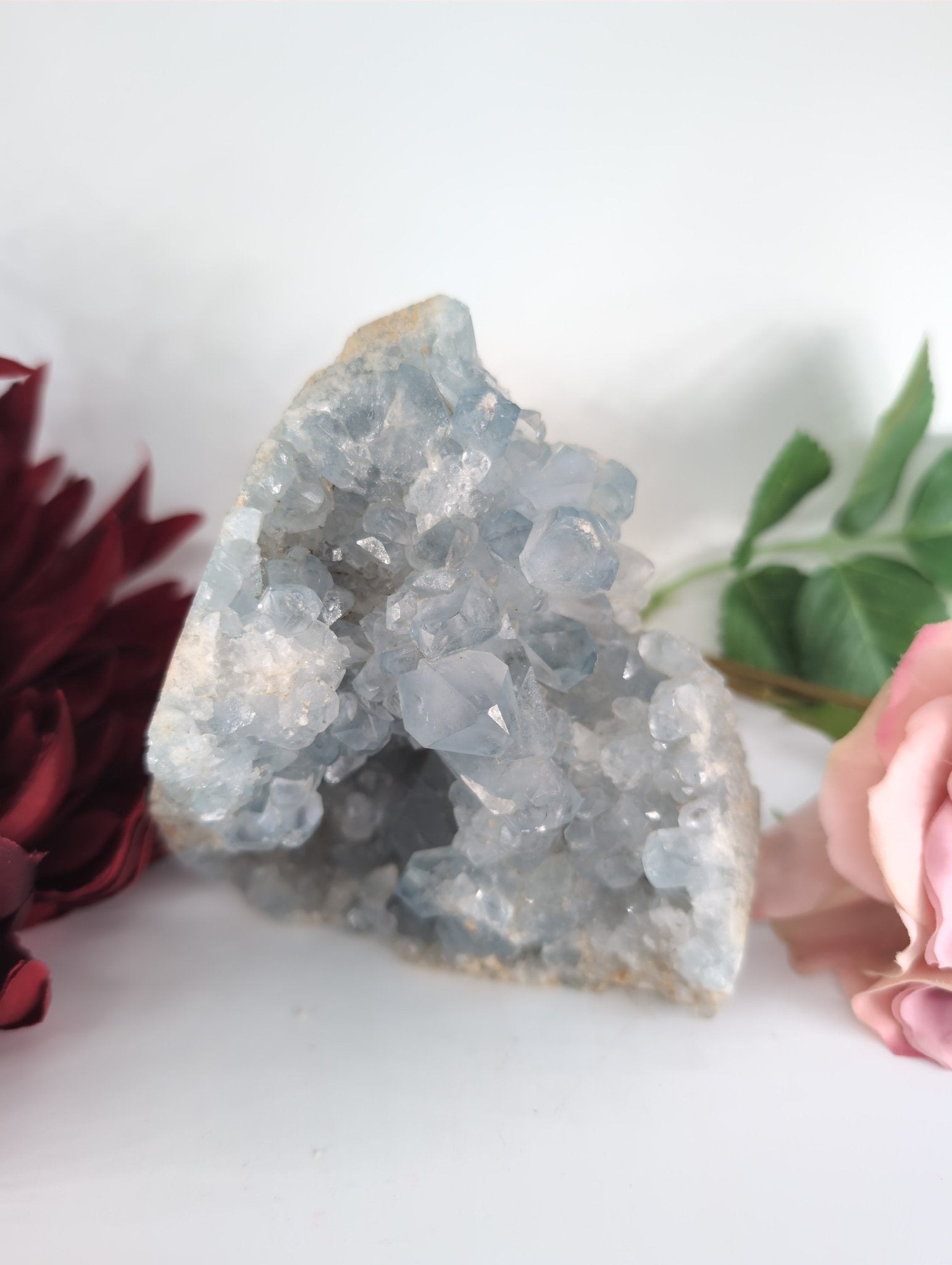 Blue Celestite Specimen 539g - Positive Faith Hope Love