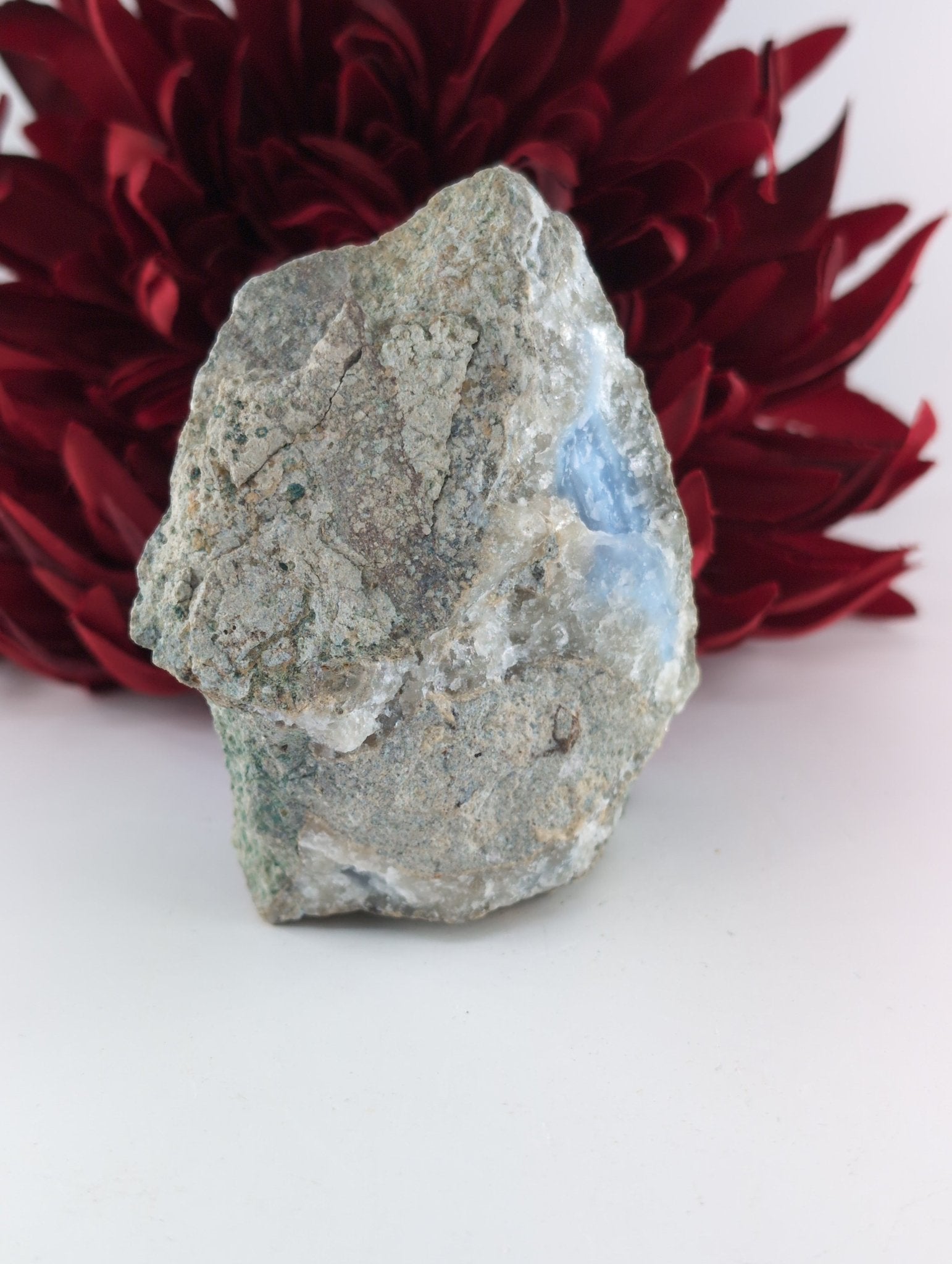 Blue Lace Agate Geode Specimen 344g - Positive Faith Hope Love