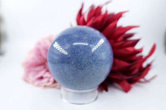 Blue Lazulite Sphere - 505g - Positive Faith Hope Love