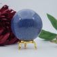 Polished Blue Lazulite Sphere 505G featuring natural patterning and unique variations - Positive Faith Hope Love