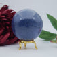 Polished Blue Lazulite Sphere 505G featuring natural patterning and unique variations - Positive Faith Hope Love