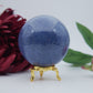 Polished Blue Lazulite Sphere 505G featuring natural patterning and unique variations - Positive Faith Hope Love