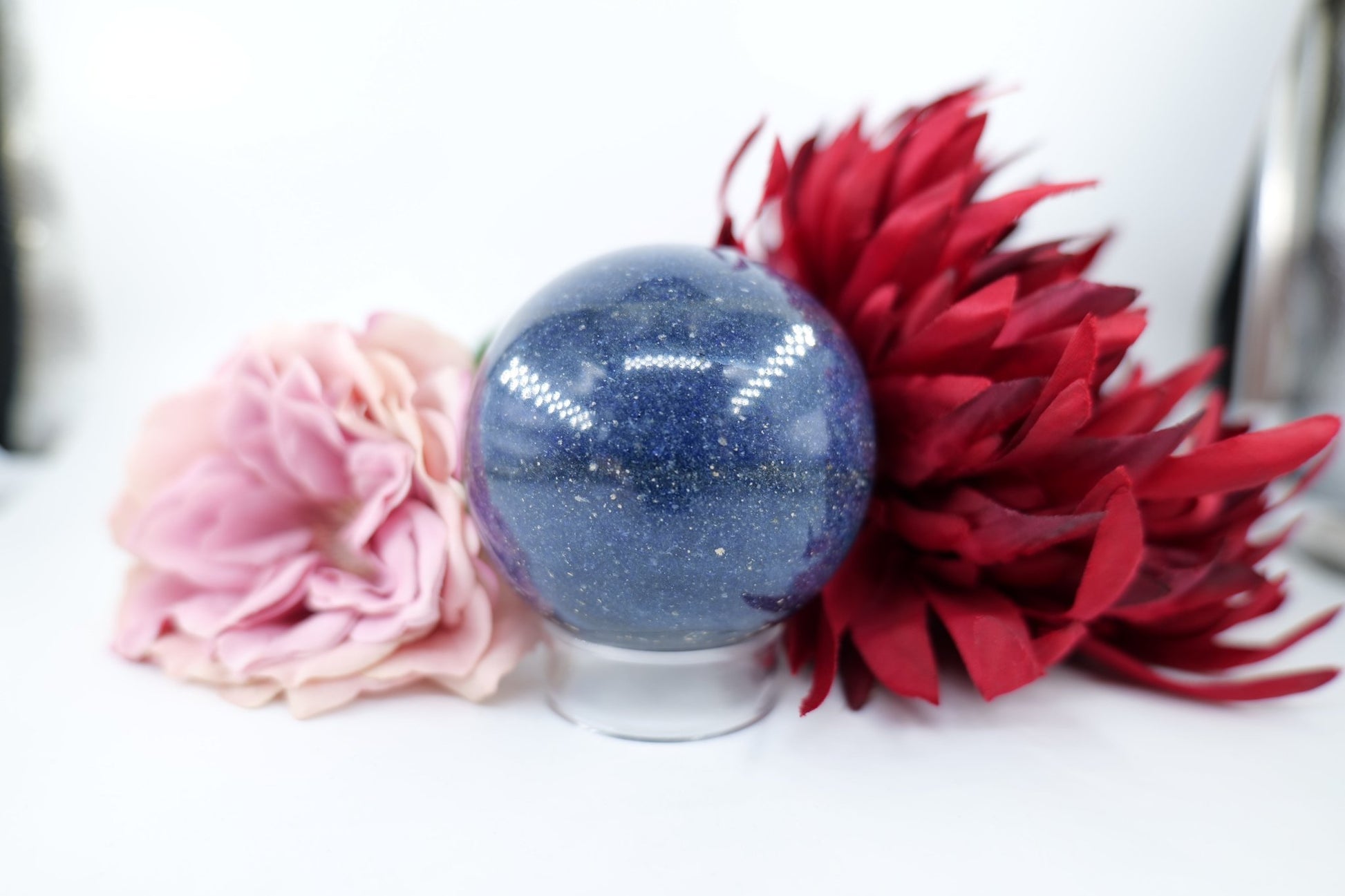 Blue Lazulite Sphere - 517g - Positive Faith Hope Love