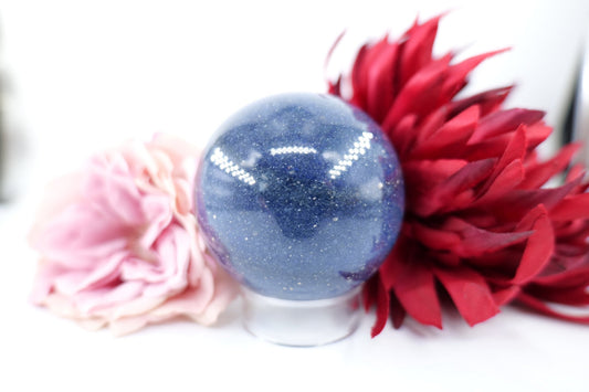 Blue Lazulite Sphere - 517g - Positive Faith Hope Love