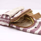 Polished Body Cross Bag Natural Cotton Burgundy White featuring natural patterning and unique variations - Positive Faith Hope Love