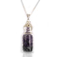 Polished Bottled Gemstones Necklace - Amethyst featuring rich purple colour and natural clarity - Positive Faith Hope Love