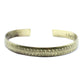 Polished Brass Tibetan Bracelet Slim Tribal Leaf featuring natural patterning and unique variations - Positive Faith Hope Love