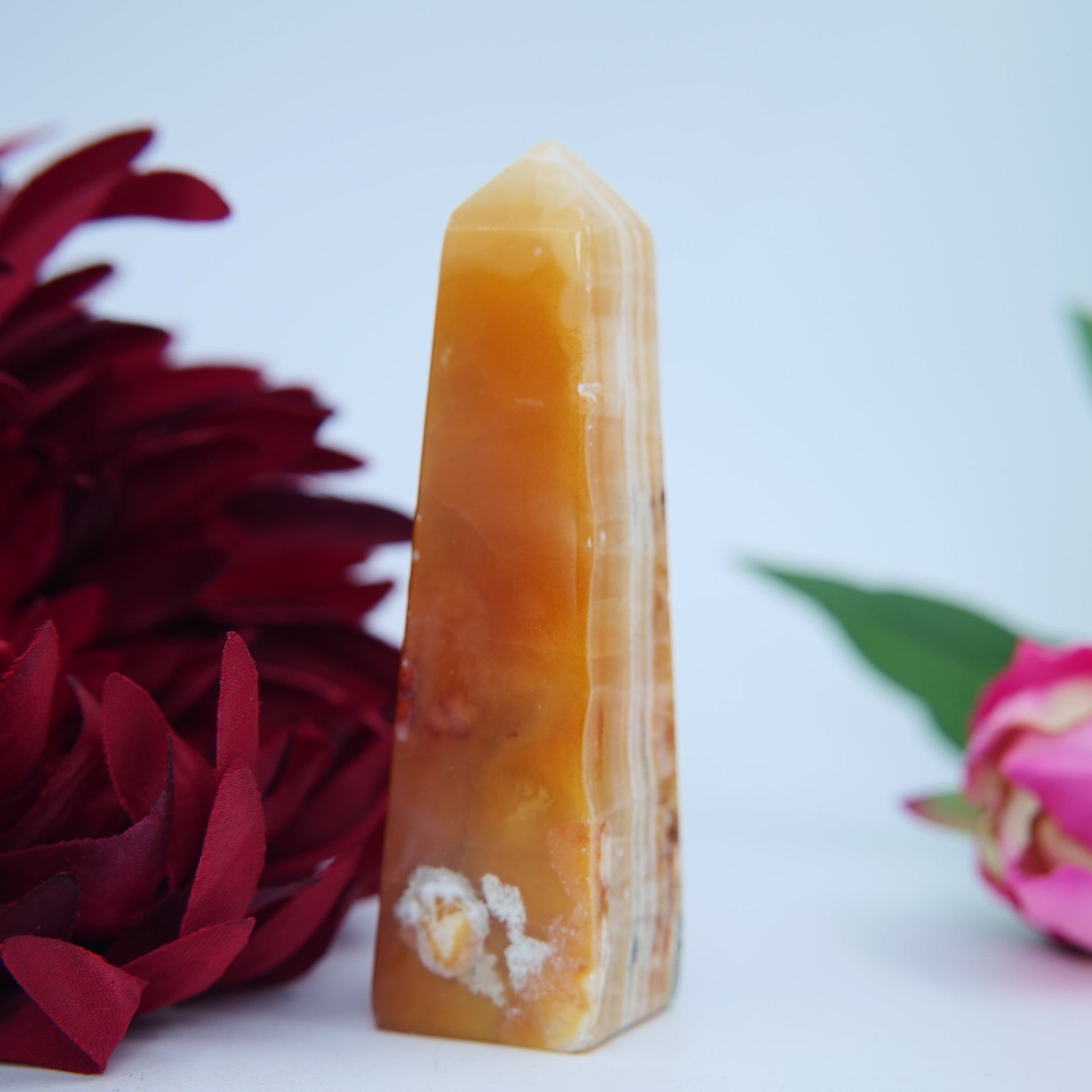 Brown Aragonite Tower — 146g (Pakistan) - Positive Faith Hope Love