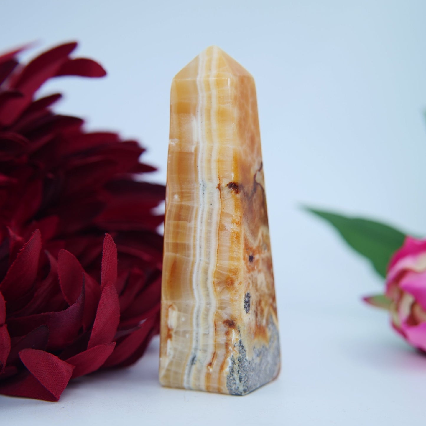 Brown Aragonite Tower — 146g (Pakistan) - Positive Faith Hope Love