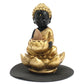 Polished Buddha and Lotus Backflow Incense Burner featuring natural patterning and unique variations - Positive Faith Hope Love