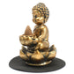 Polished Buddha And Lotus Backflow Incense Burner featuring natural patterning and unique variations - Positive Faith Hope Love