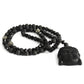 Polished Buddha / Black Stone - Gemstone Necklace featuring natural patterning and unique variations - Positive Faith Hope Love