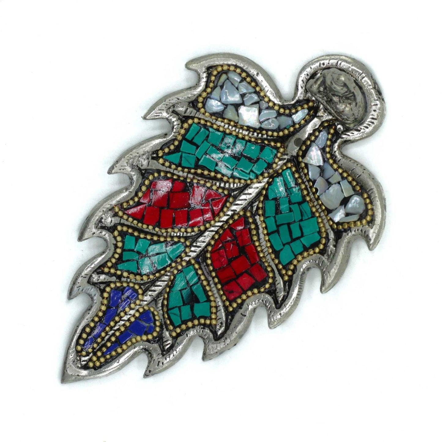 Polished Buddha Leaf Tibetan Incense Holder featuring natural patterning and unique variations - Positive Faith Hope Love