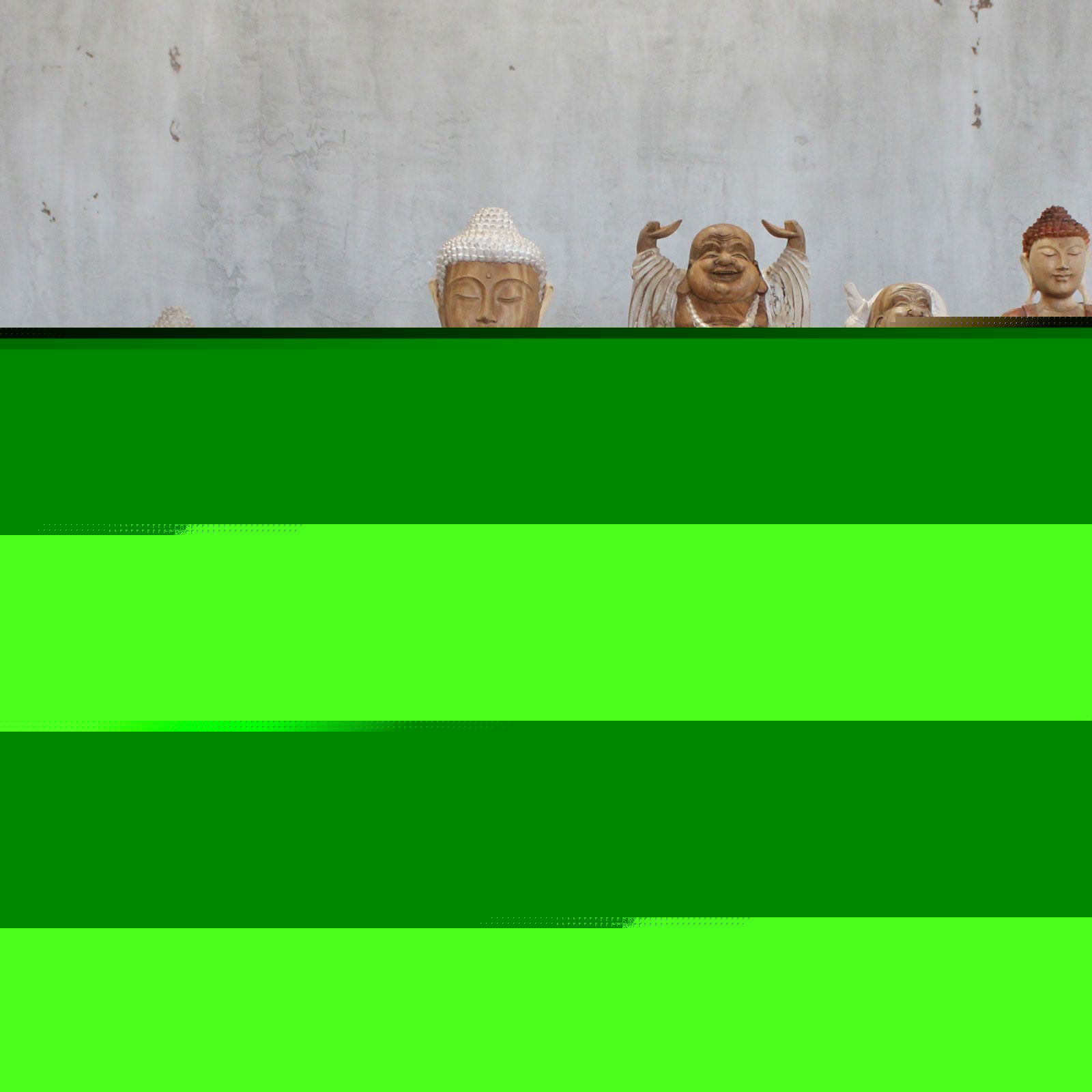 Polished Buddha Statue Standing 1M Welcome 2 featuring natural patterning and unique variations - Positive Faith Hope Love