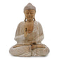 Polished Buddha Statue Whitewash - 40cm Teaching Transmission featuring natural patterning and unique variations - Positive Faith Hope Love