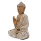 Polished Buddha Statue Whitewash 40Cm Teaching Transmission featuring natural patterning and unique variations - Positive Faith Hope Love