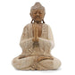 Polished Buddha Statue Whitewash - 40cm Welcome featuring natural patterning and unique variations - Positive Faith Hope Love