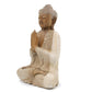 Polished Buddha Statue Whitewash 40Cm Welcome 2 featuring natural patterning and unique variations - Positive Faith Hope Love