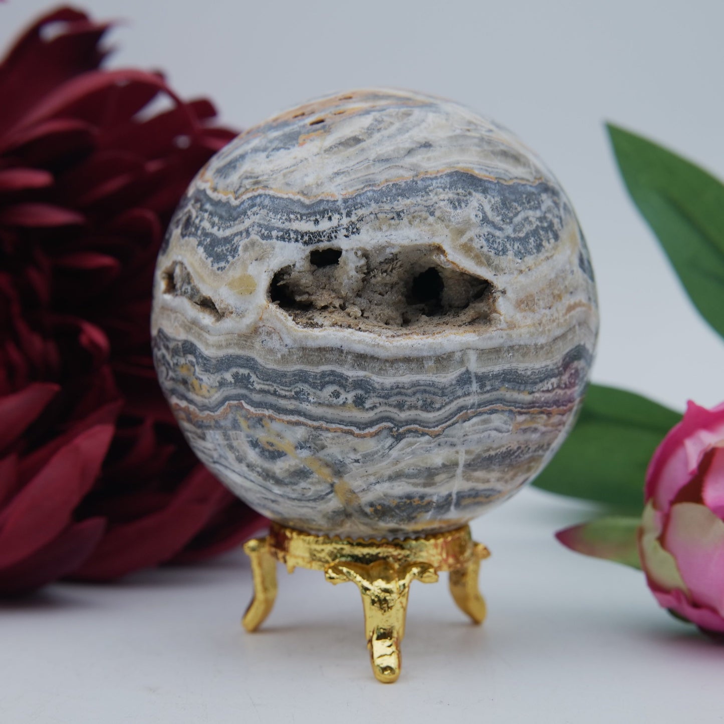 Bumblebee Calcite Sphere — 418 g (70 mm) - Positive Faith Hope Love