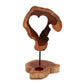 Polished Candle Holder Sign - Heart Shape featuring natural patterning and unique variations - Positive Faith Hope Love