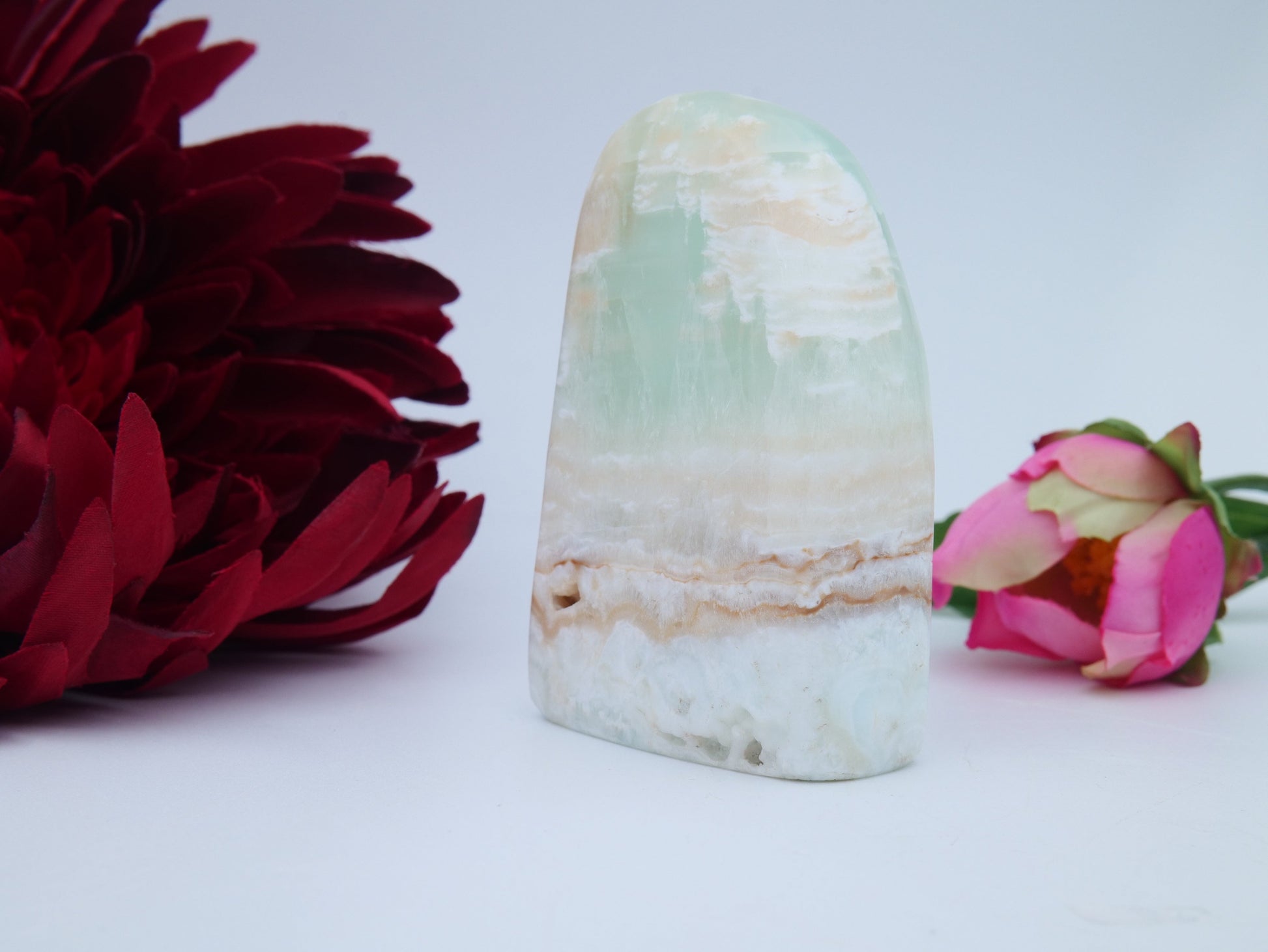 Caribbean Calcite Freeform — 222 g - Positive Faith Hope Love