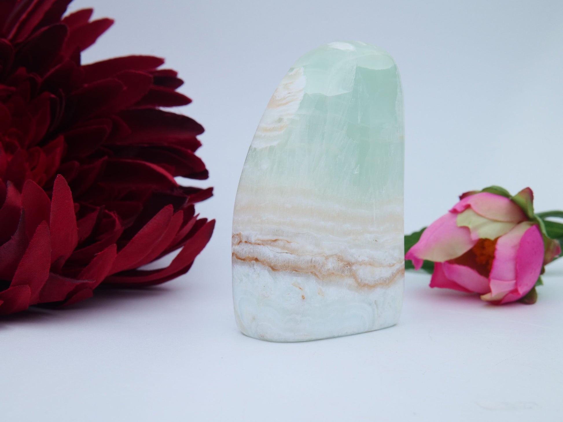 Caribbean Calcite Freeform — 222 g - Positive Faith Hope Love