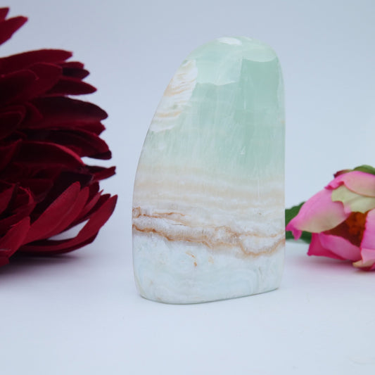 Caribbean Calcite Freeform — 222 g - Positive Faith Hope Love