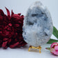 Polished Celestite Crystal Egg 1874G featuring pale sky-blue tone and soft translucence - Positive Faith Hope Love