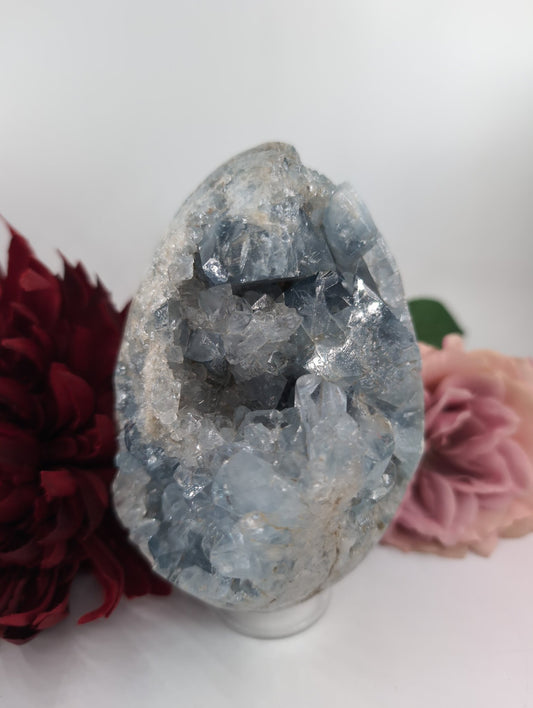 Celestite Crystal Egg 1874g - Positive Faith Hope Love